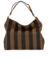 Pequin Hobo Bag, £250, Handbags, Brown, Canvas, Front view